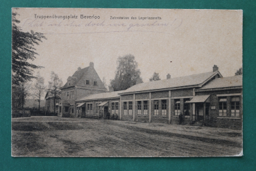 Ansichtskarte AK Beverloo 1918 Kaserne Camp Militär Gebäude Zahnstation Zahnarzt Lagerlazarett Ortsansicht Belgien Belgique Belgie